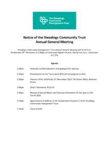 Read more about the article Notice of the Steadings Community Management Trust AGM 2024